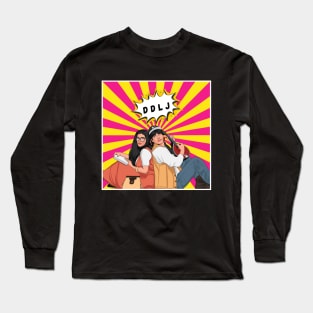 DILWALE DULHANIYA LE JAYENGE l DDLJ I Shahrukh Khan I Bollywood l Pop Art Long Sleeve T-Shirt